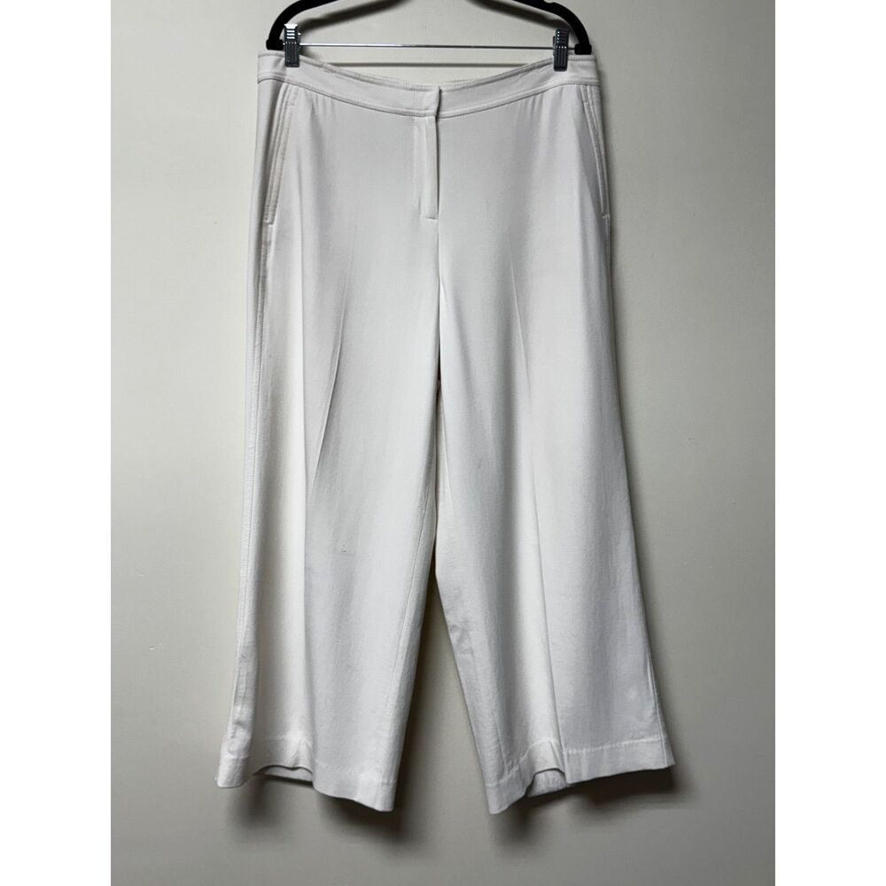LAFAYETTE 148 NEW YORK Wool Blend Winter White/Cream Trousers, Sz 12